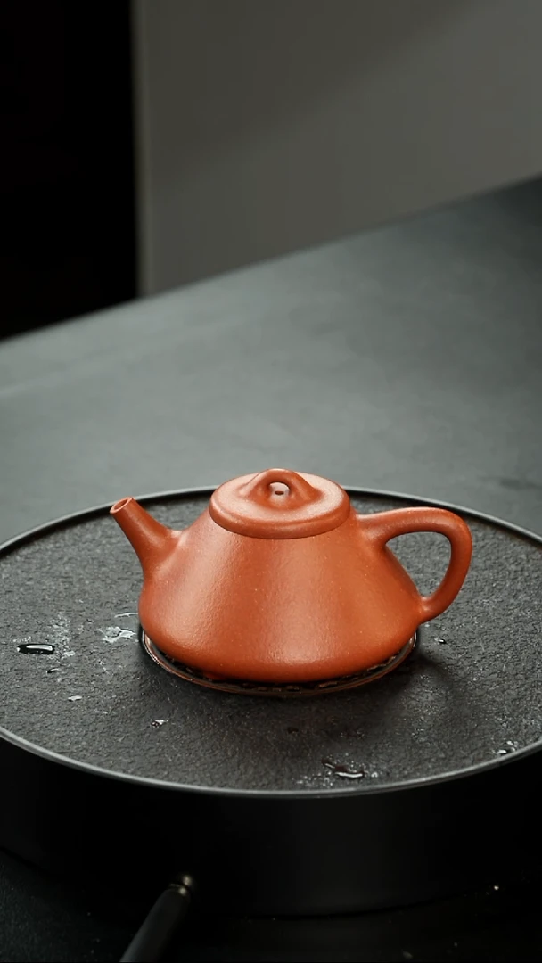茶壶紫砂精挑24目满砂红降坡子冶石瓢200cc