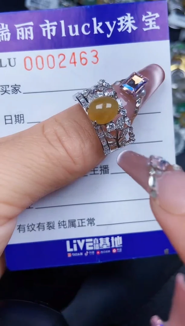 翡翠银S925镶嵌颈饰2463