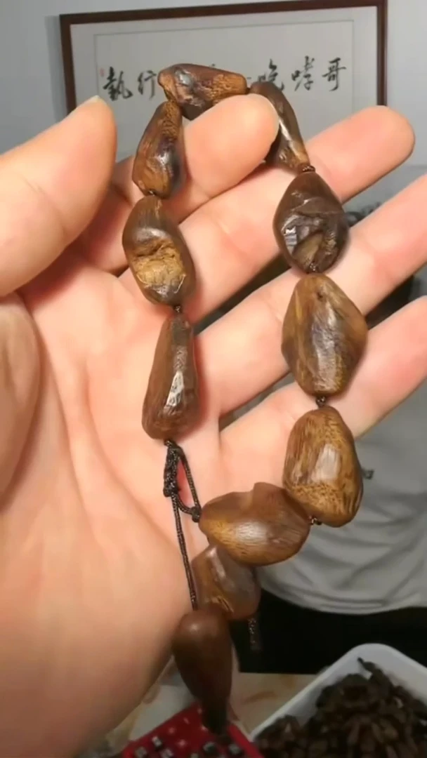 沉香手串39号沉水瘤疤23g多样性发一