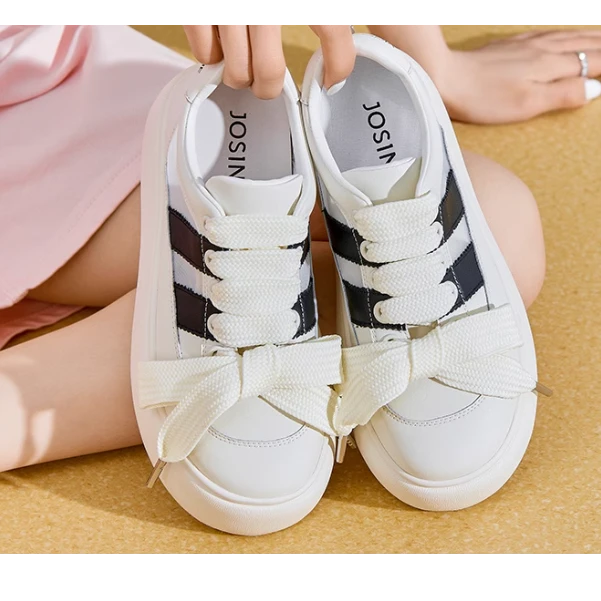 卓家夏季轻便小白鞋女时尚透气百搭松糕底舒适厚底休闲22482