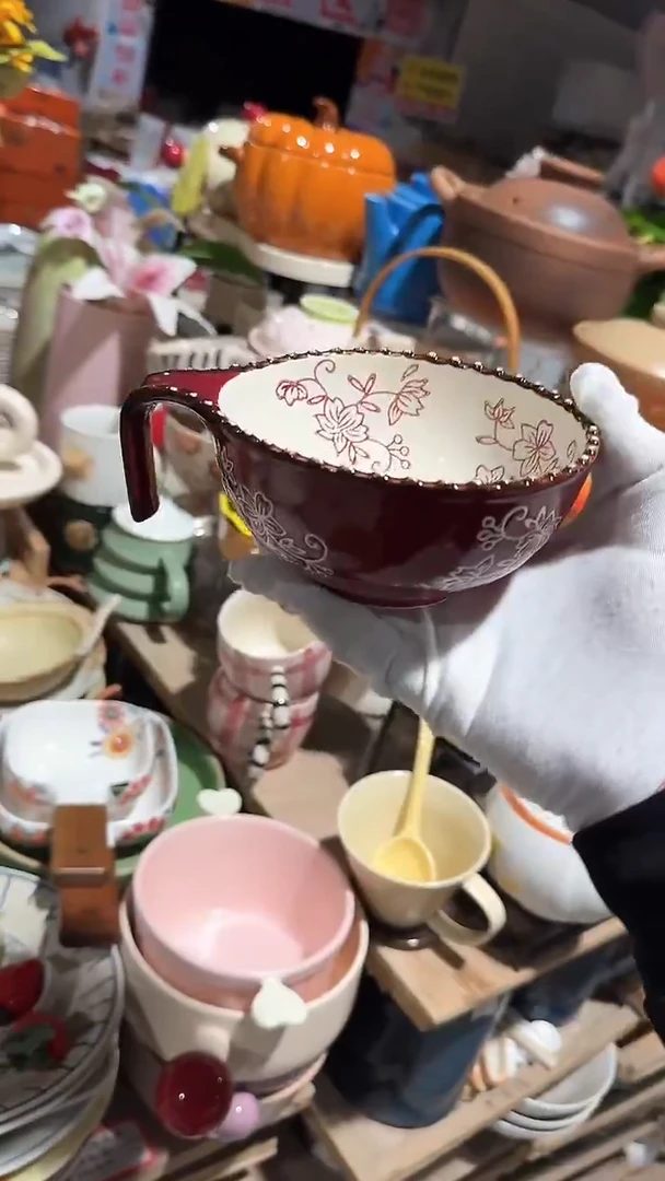 陶瓷手柄早餐杯微瑕 凑满20元包邮