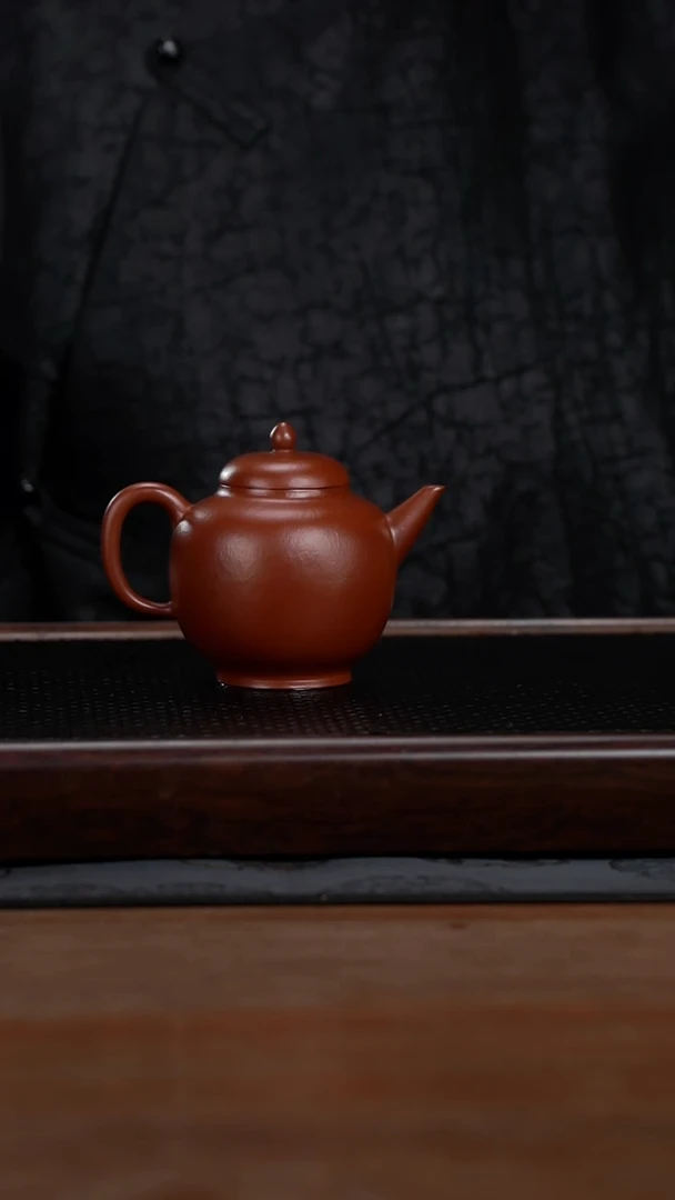茶壶紫砂220cc小煤窑原矿朱泥宫灯14