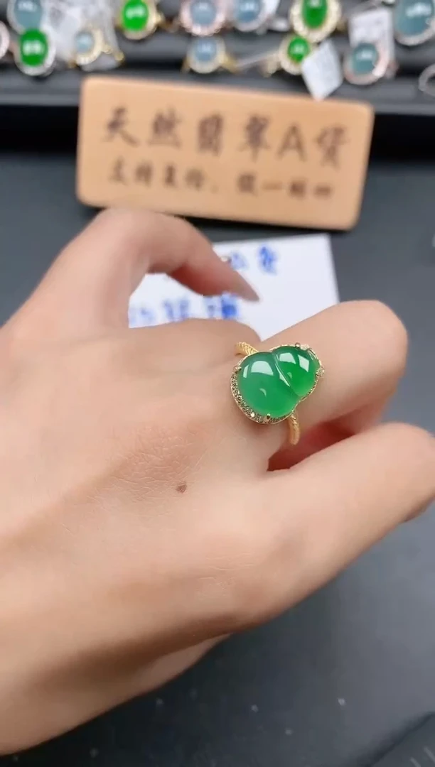 银S925镶嵌戒指翡翠11111