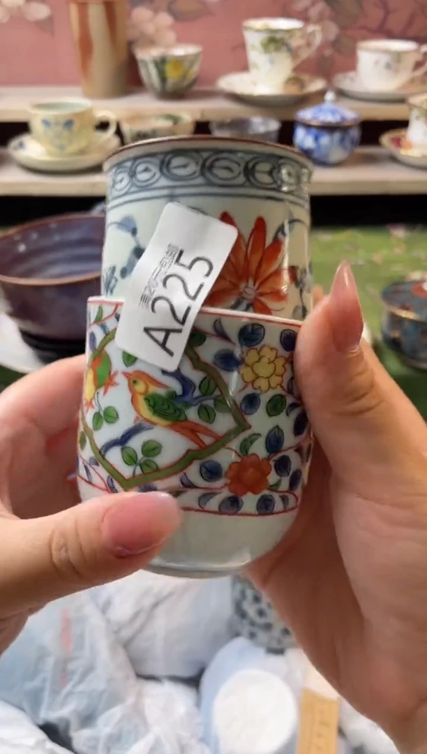 瓷片彩**雨瓷器瓷器A225