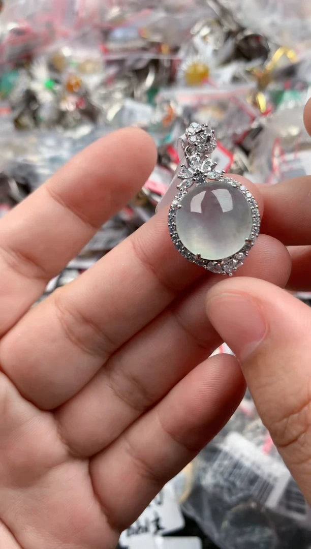 银S925镶嵌戒指翡翠33333   7