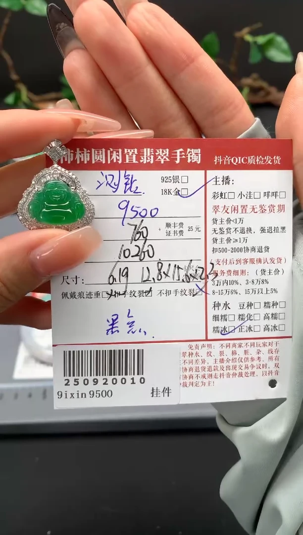 颈饰18K金镶嵌翡翠姐姐250920010