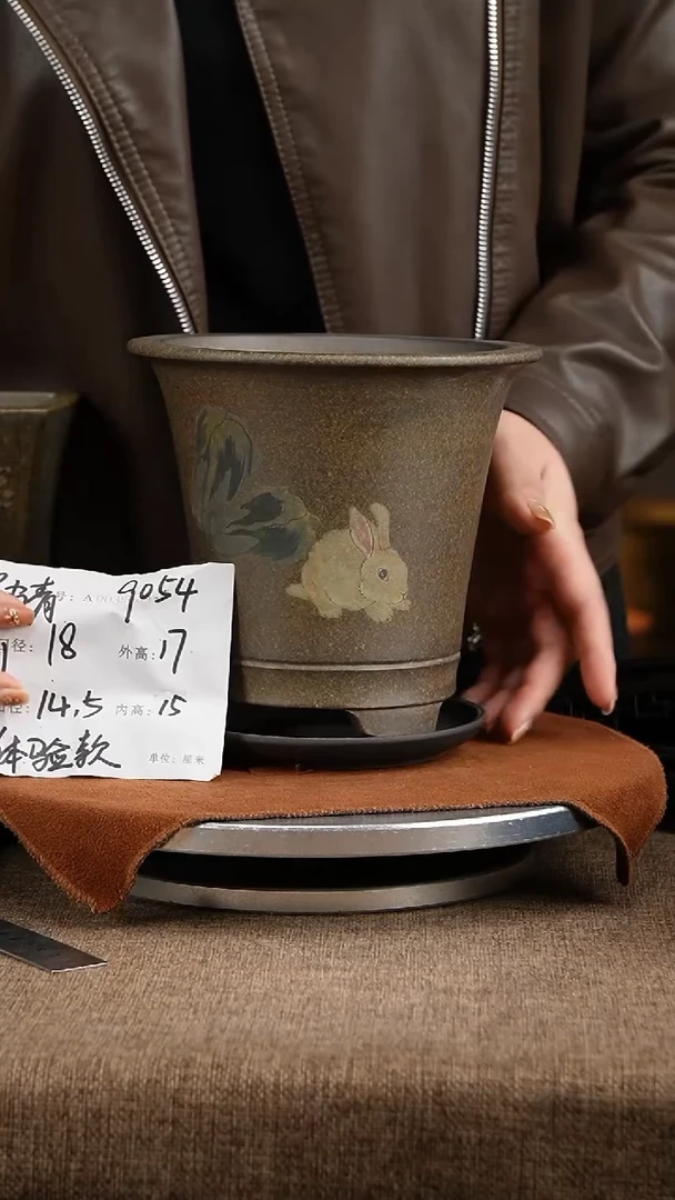 紫砂花盆花卉工艺9054+z