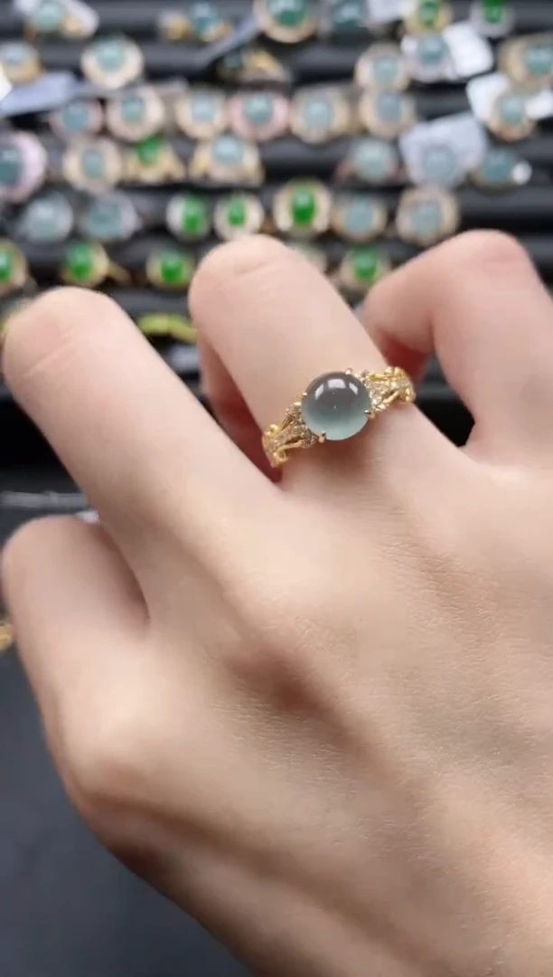 【闪购商品】翡翠戒指银S925镶嵌51151