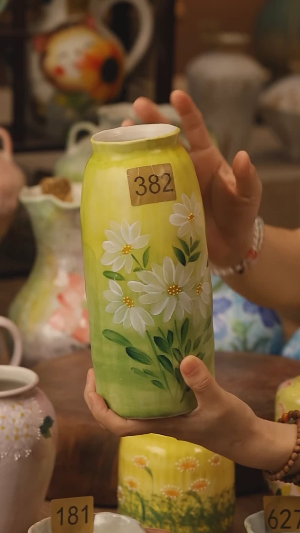 陶瓷382景德镇设计师手作花器摆件侘寂风