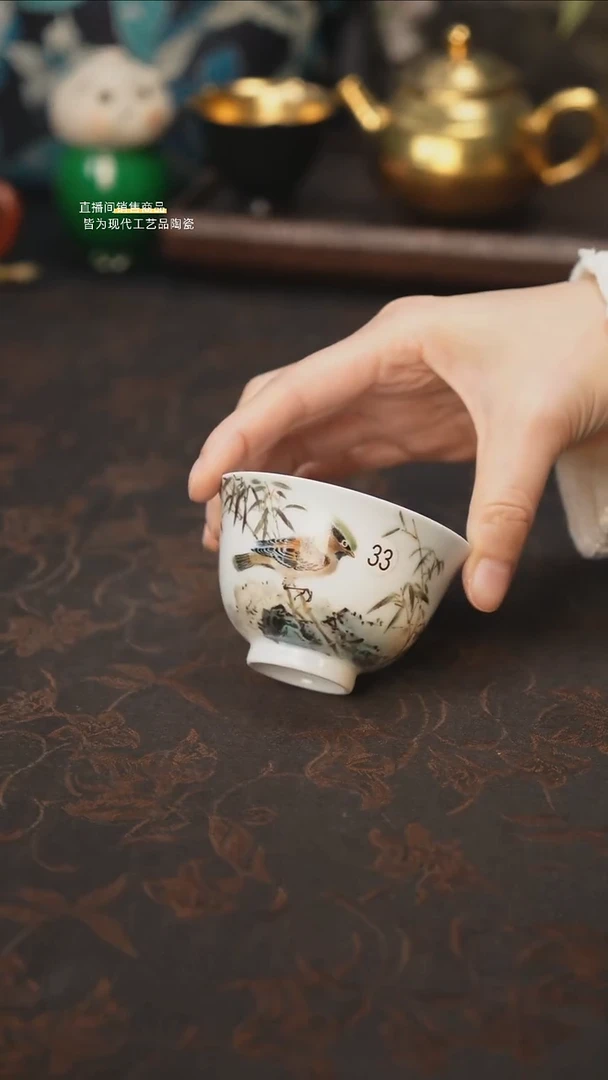 景德镇陶瓷杯碗柴烧多人