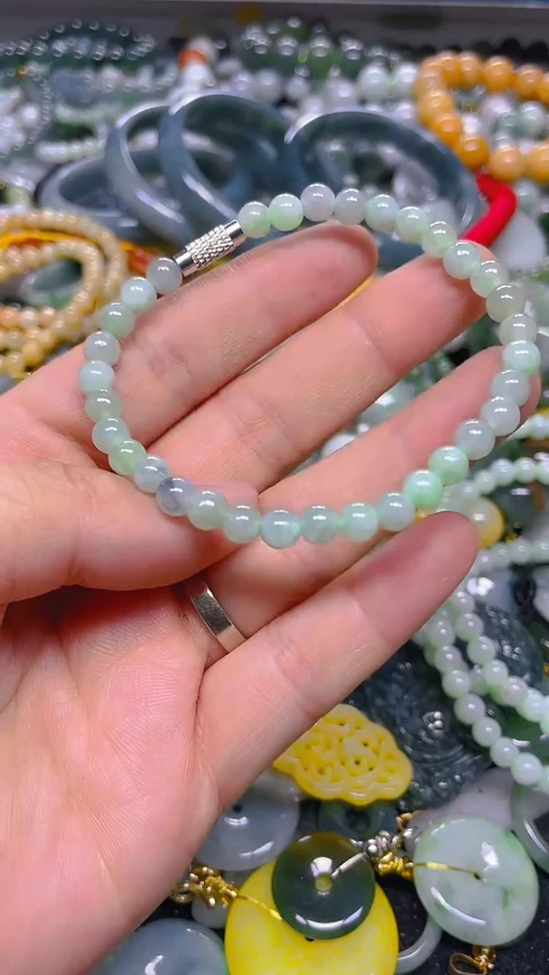 颈饰未镶嵌翡翠5mm/ H /翡翠A货，一件也是批发价