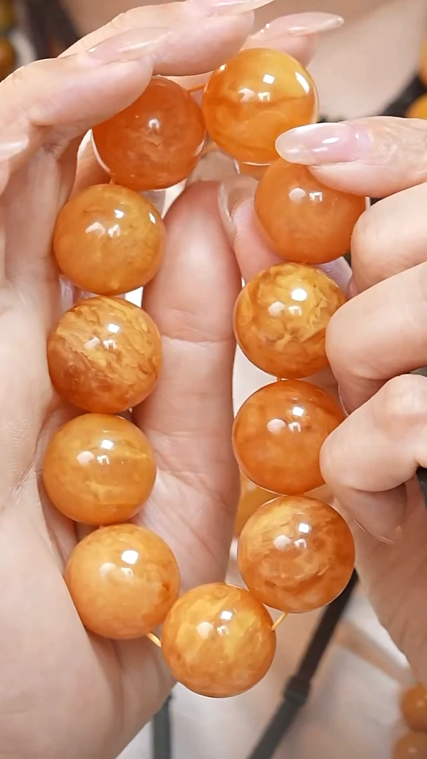 蜜蜡颈饰未镶嵌5094天然蜜蜡珠宝奇石云端妖孽妖花全部保真