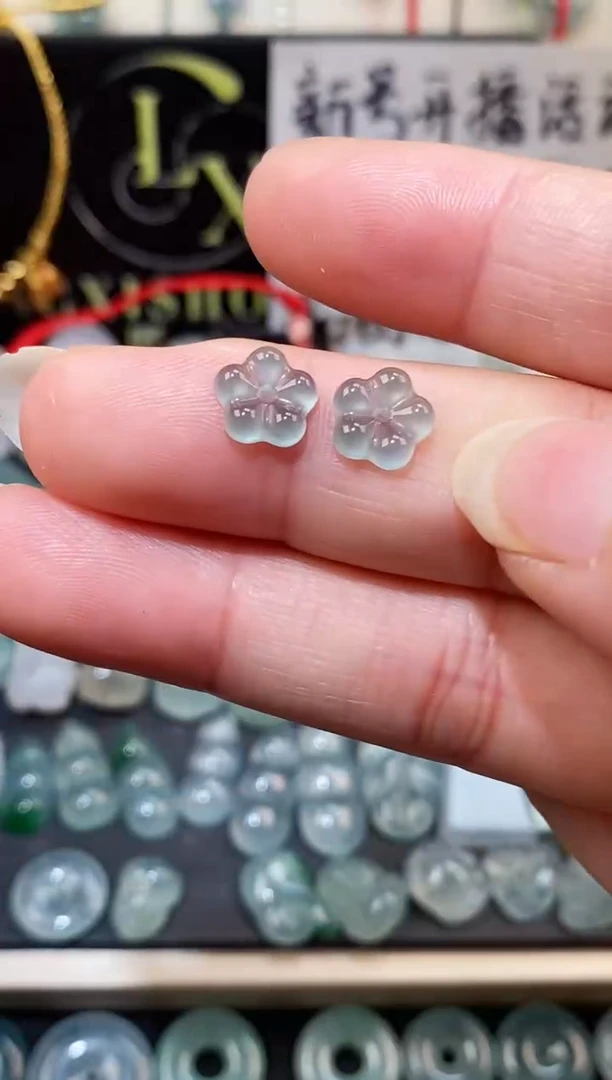 散珠翡翠小花裸石