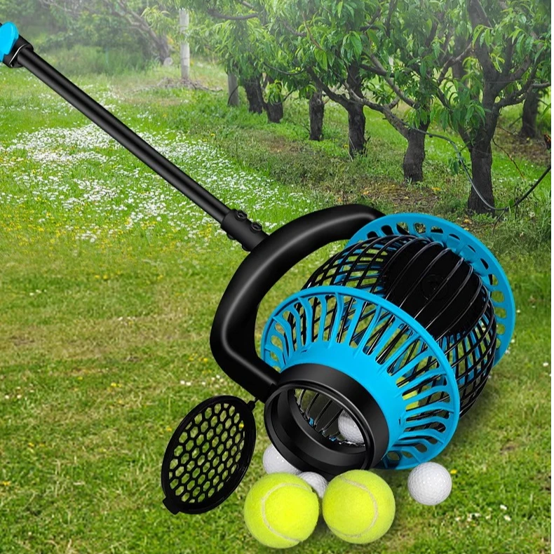 高尔夫新款捡球器可自由伸缩3节式捡球笼滚轮捡球免弯腰厂家直