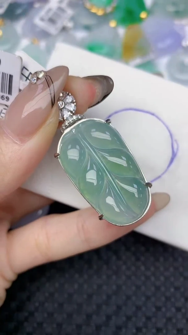 颈饰未镶嵌翡翠天然缅甸翡翠a货百元以上9元证书费自理