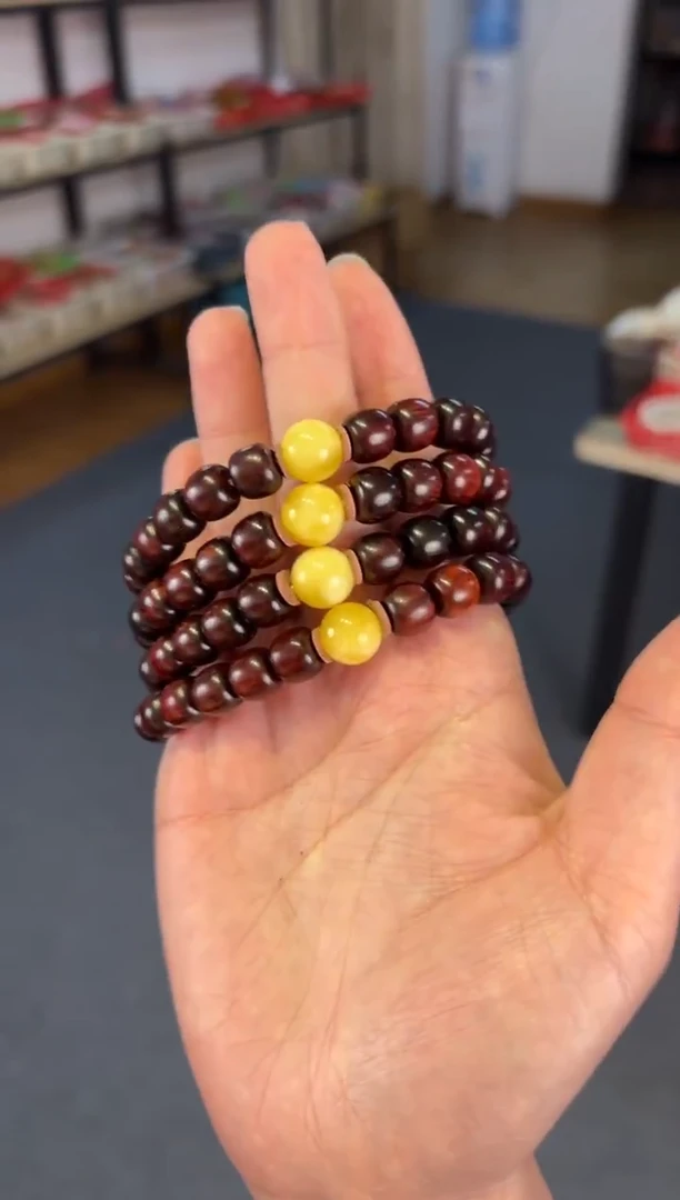 手链蜜蜡未镶嵌 9mm小叶紫蜜蜡单圈