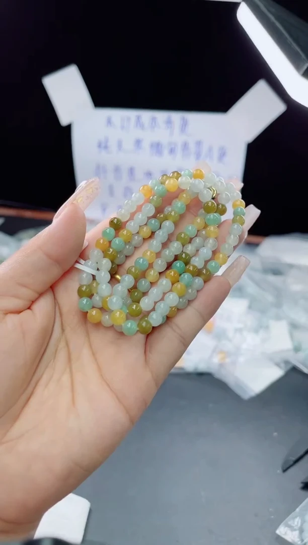 未镶嵌定制翡翠珠串