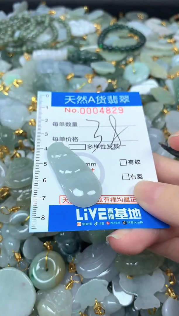 颈饰未镶嵌翡翠净货挂件-4829