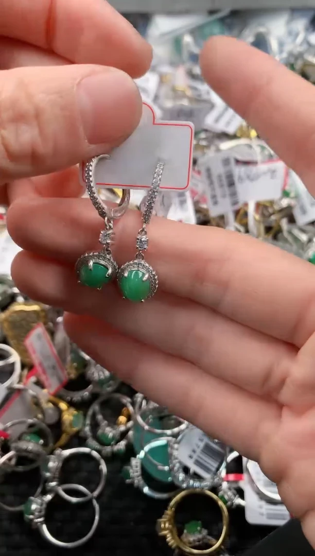 银S925镶嵌戒指翡翠3          1