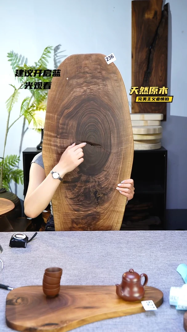 木北美黑胡桃原木.干裂疤结不属于商品质量问题完美主义者慎拍