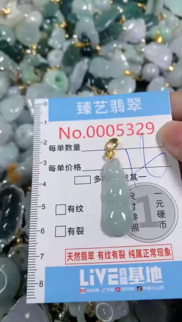 吊坠(不含链)未镶嵌翡翠5329