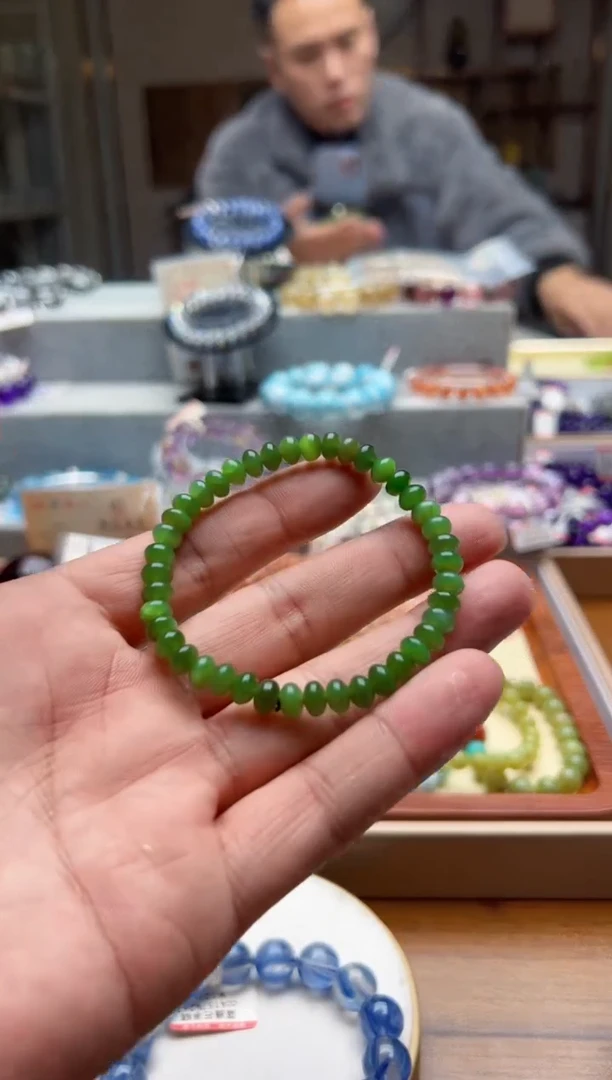 未镶嵌手链水晶碧玉算盘珠