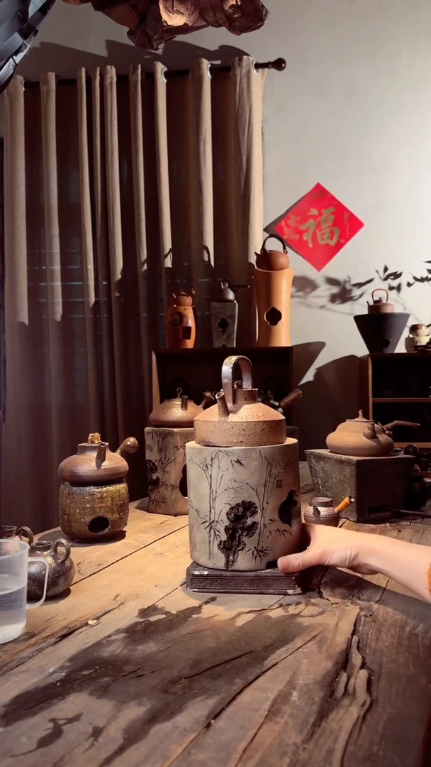 【闪购商品】壶天窑熏烧大海棠雕刻巴巴