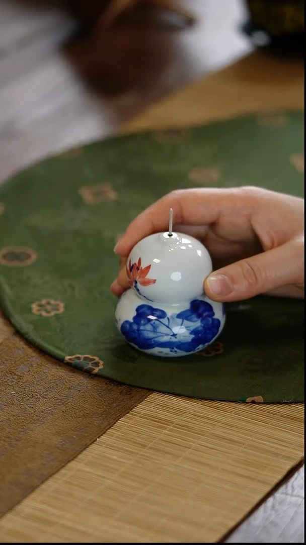 瓷景德镇陶瓷茶器葫芦香插