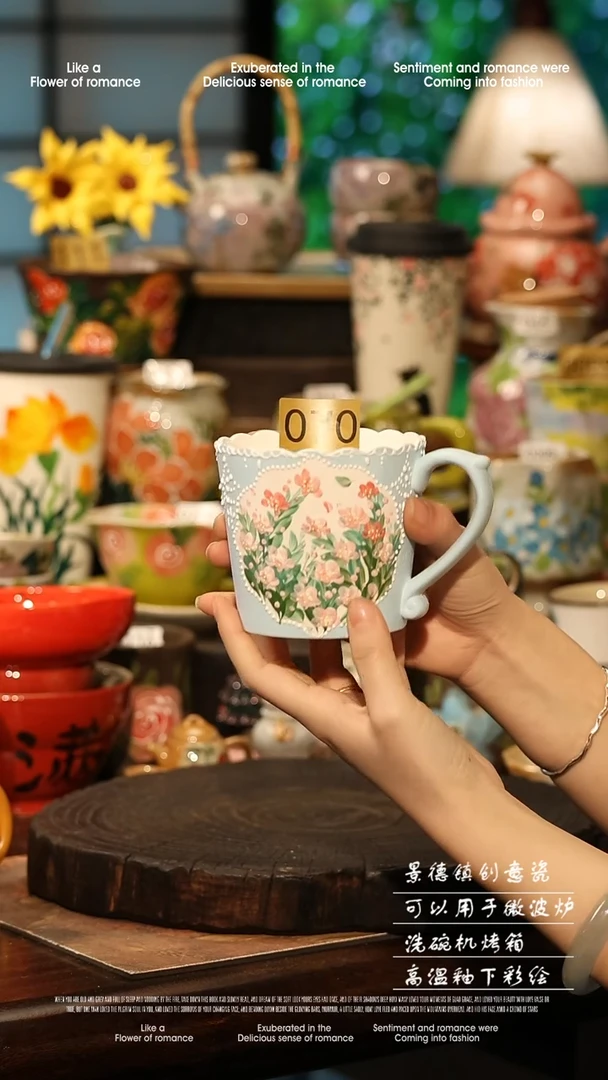 陶瓷景德镇高温釉下彩手工手绘款式