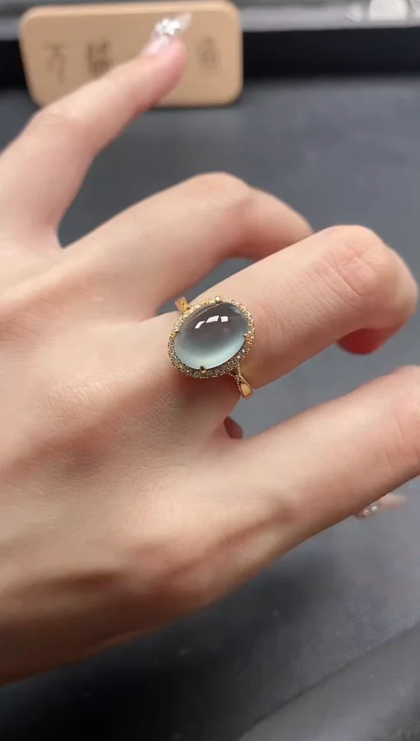 银S925镶嵌戒指翡翠51151