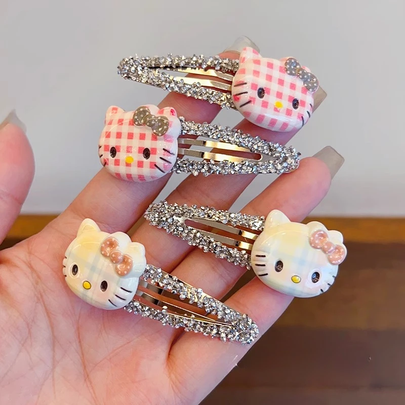 儿童2025新款满砖波点KT发夹女童刘海侧边BB夹女孩发卡可爱发饰