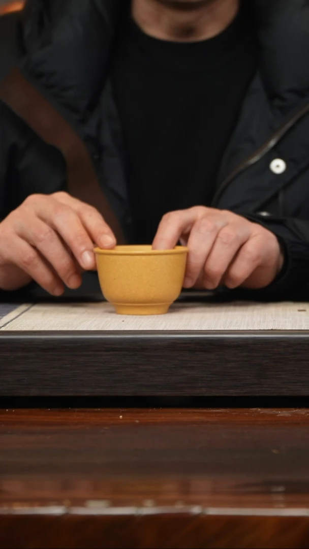 【闪购商品】紫砂茶壶黄金段云底杯