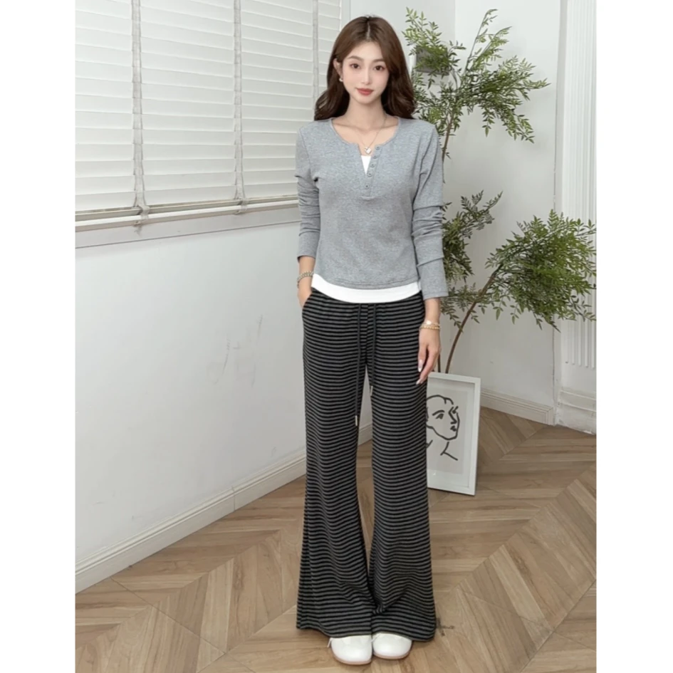 IEF/爱依服2025新款秋季针织喇叭裤