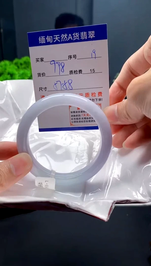未镶嵌手镯翡翠19缅甸天然A货翡翠需包容瑕疵，介意慎拍