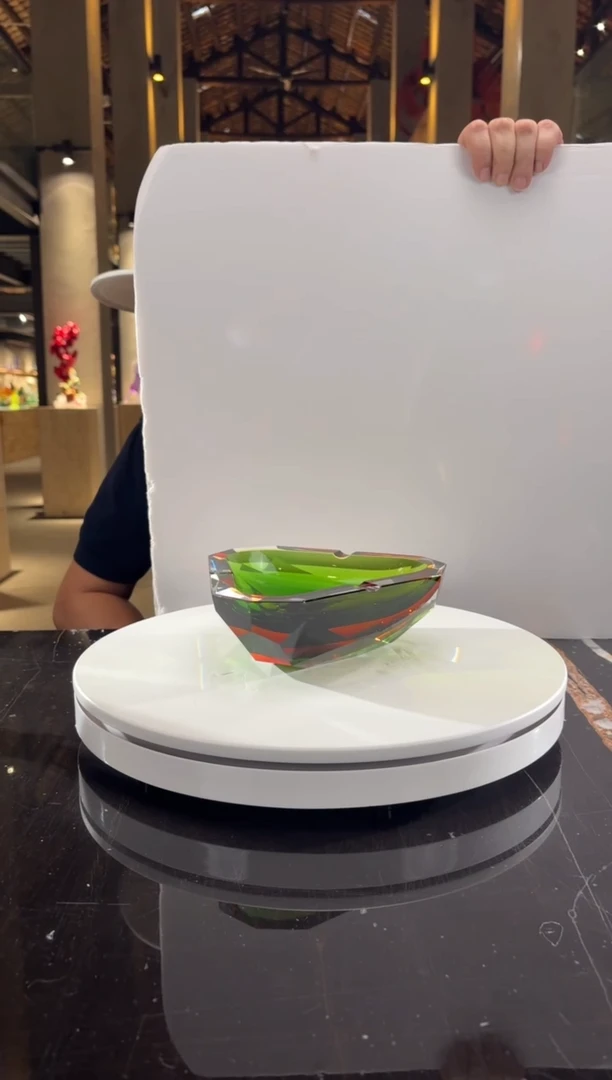 摆件璨石美学CS0101004-1祖母绿琥珀金刻面雪茄缸