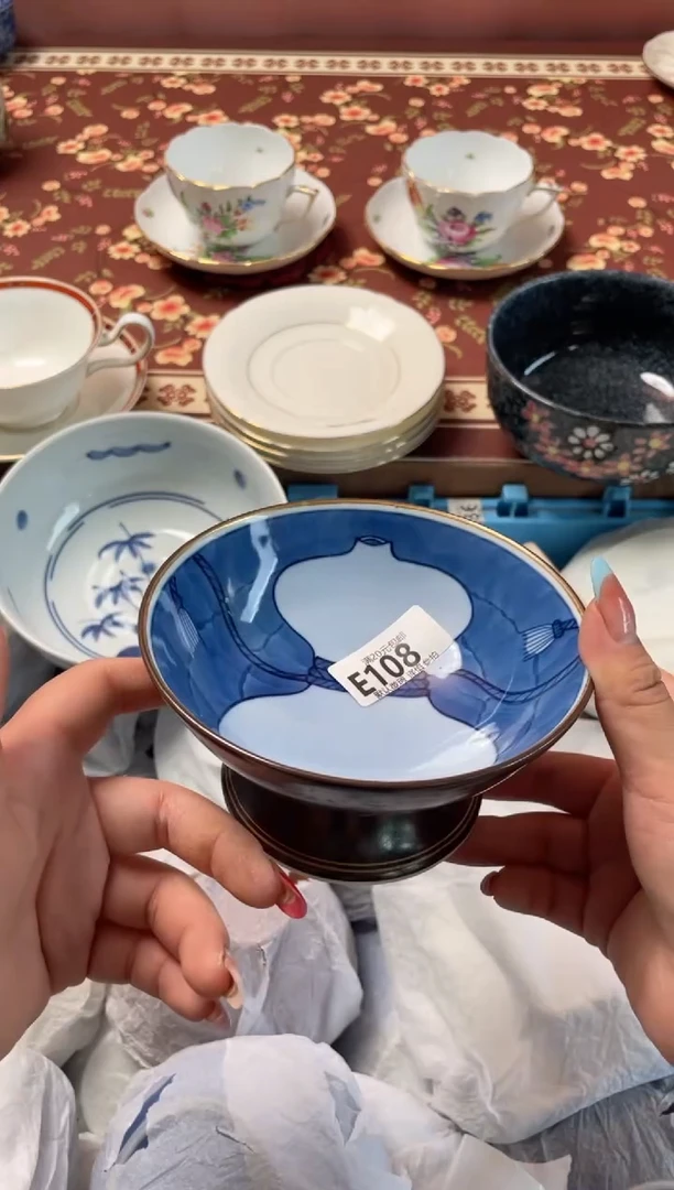 瓷片雨****花瓷器瓷器E108