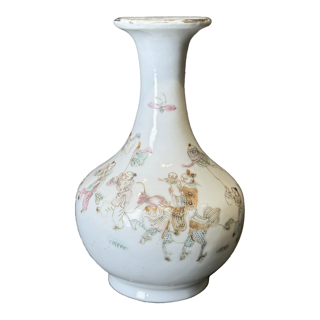 25023628-1t粉彩麒麟送子玉壶春