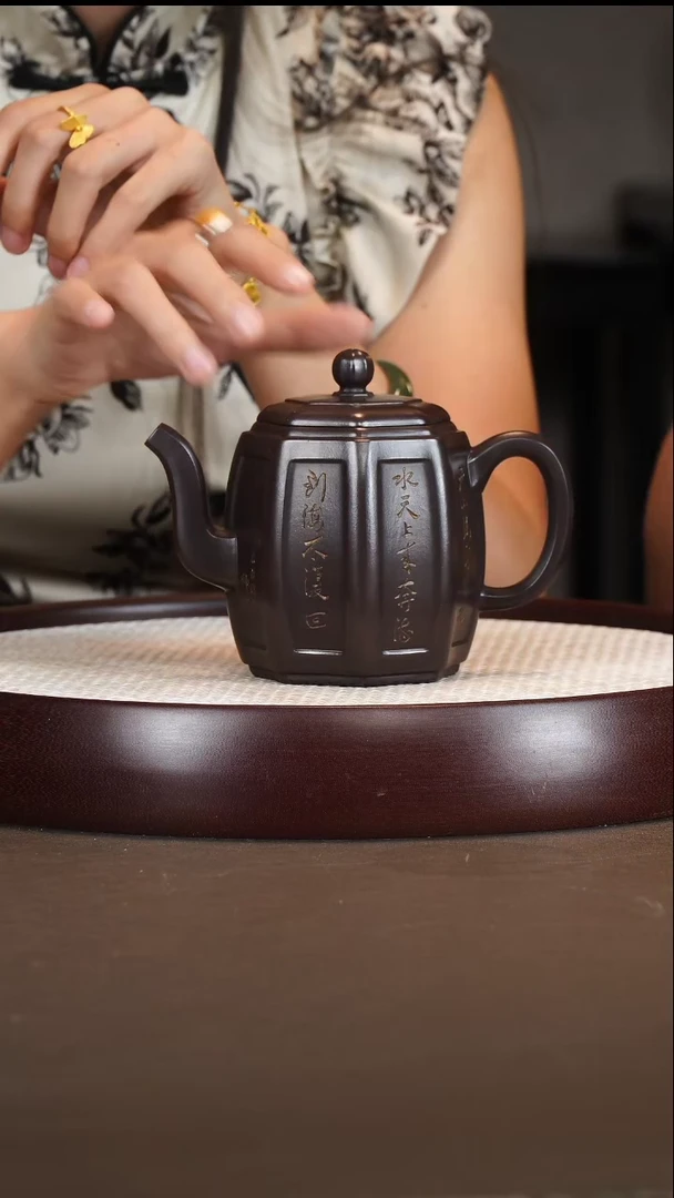 茶壶紫砂徐小阳/紫泥/八方宫灯/500c