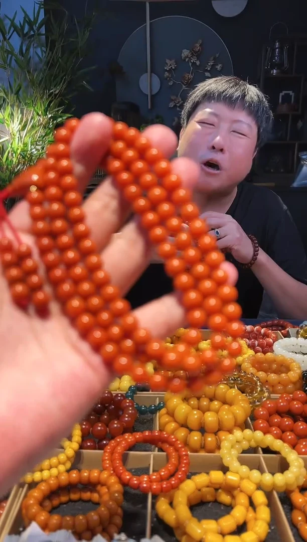 手链未镶嵌南红玛瑙8左右柿子黄