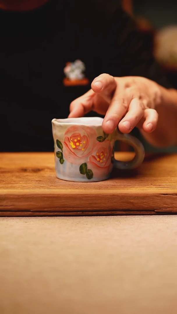 @@陶园瓷舍@@纯手工手绘@高温釉下彩