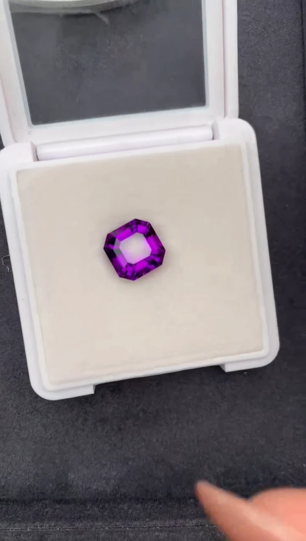 未镶嵌珠宝半成品紫晶6.6ct 紫水晶  FH  定制