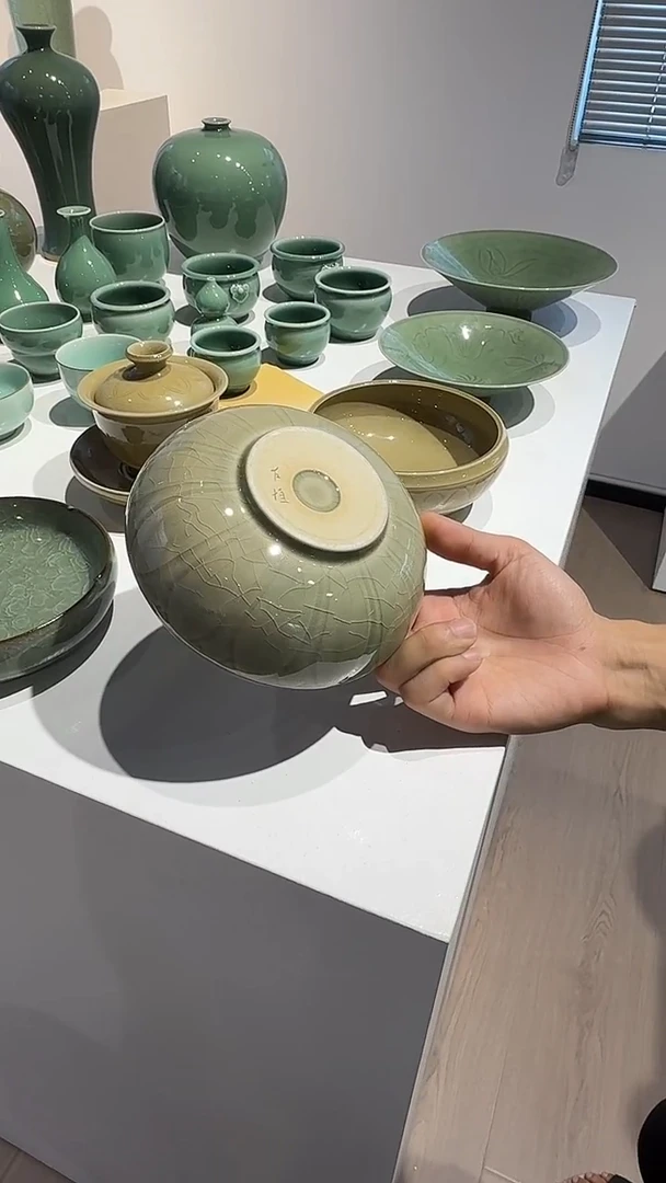 青瓷手工茶器包邮
