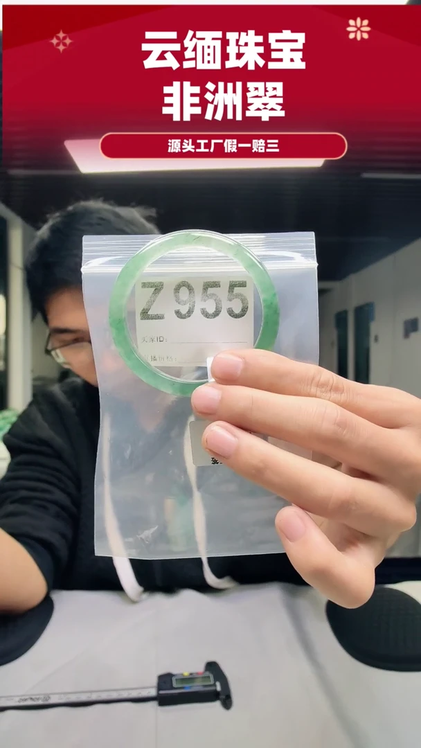 未镶嵌手镯石英质玉（非洲翠）57圈口Z955