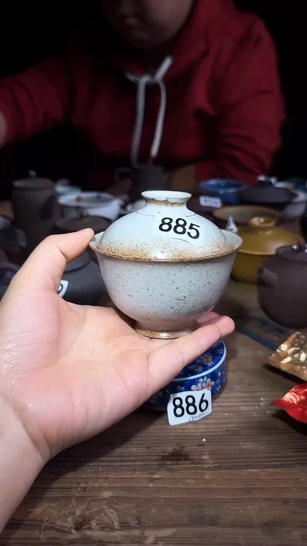 婺州龙窑烧制技艺全手工盖碗（885