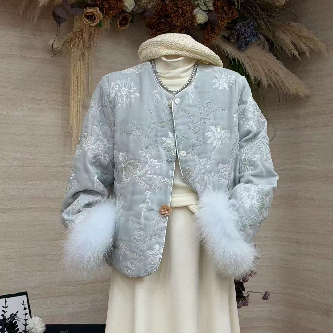 【清霜绣影】复古优雅风高定轻奢百搭气质外套-9610-YR