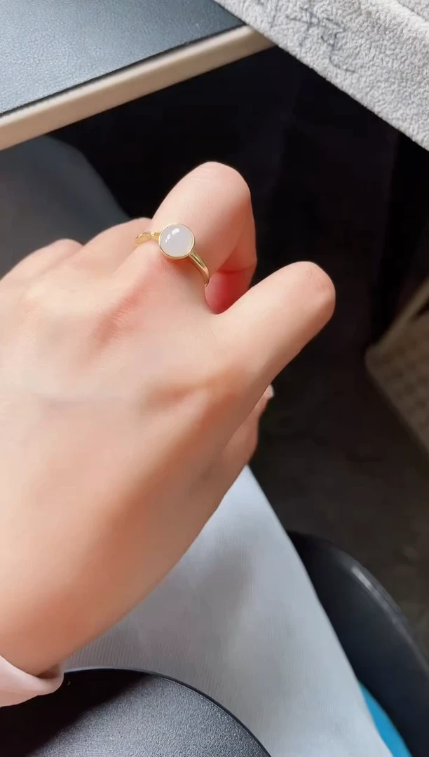 翡翠戒指银S925镶嵌432423