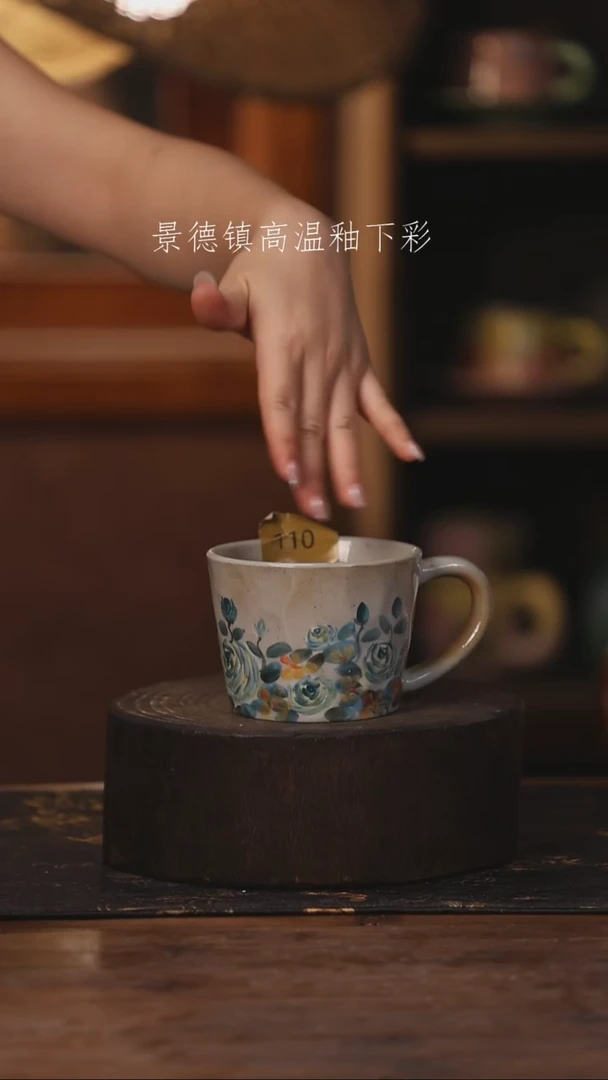 陶瓷景德镇高温釉下手绘陶瓷110