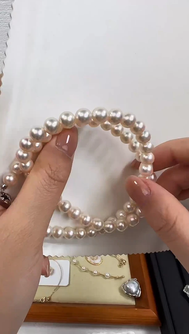 颈饰银S925镶嵌海水珍珠项链