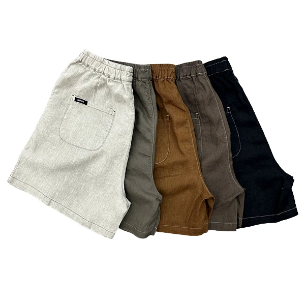 【SUGI】设计师款 100亚麻明线工艺 男女同款时尚百搭短裤