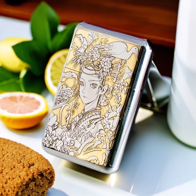 刀款 白镍版花旦（配官方礼盒证书）创意打火机防风